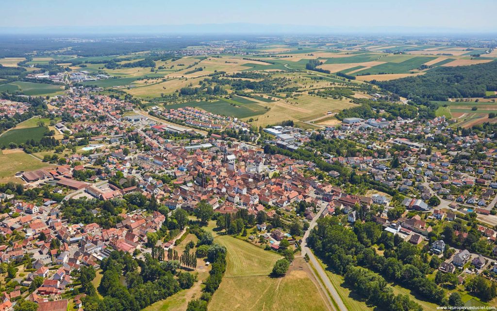 Ville de Haguenau vue du dessus